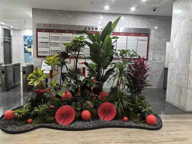 成都办公室绿植租赁-前台大厅盆栽